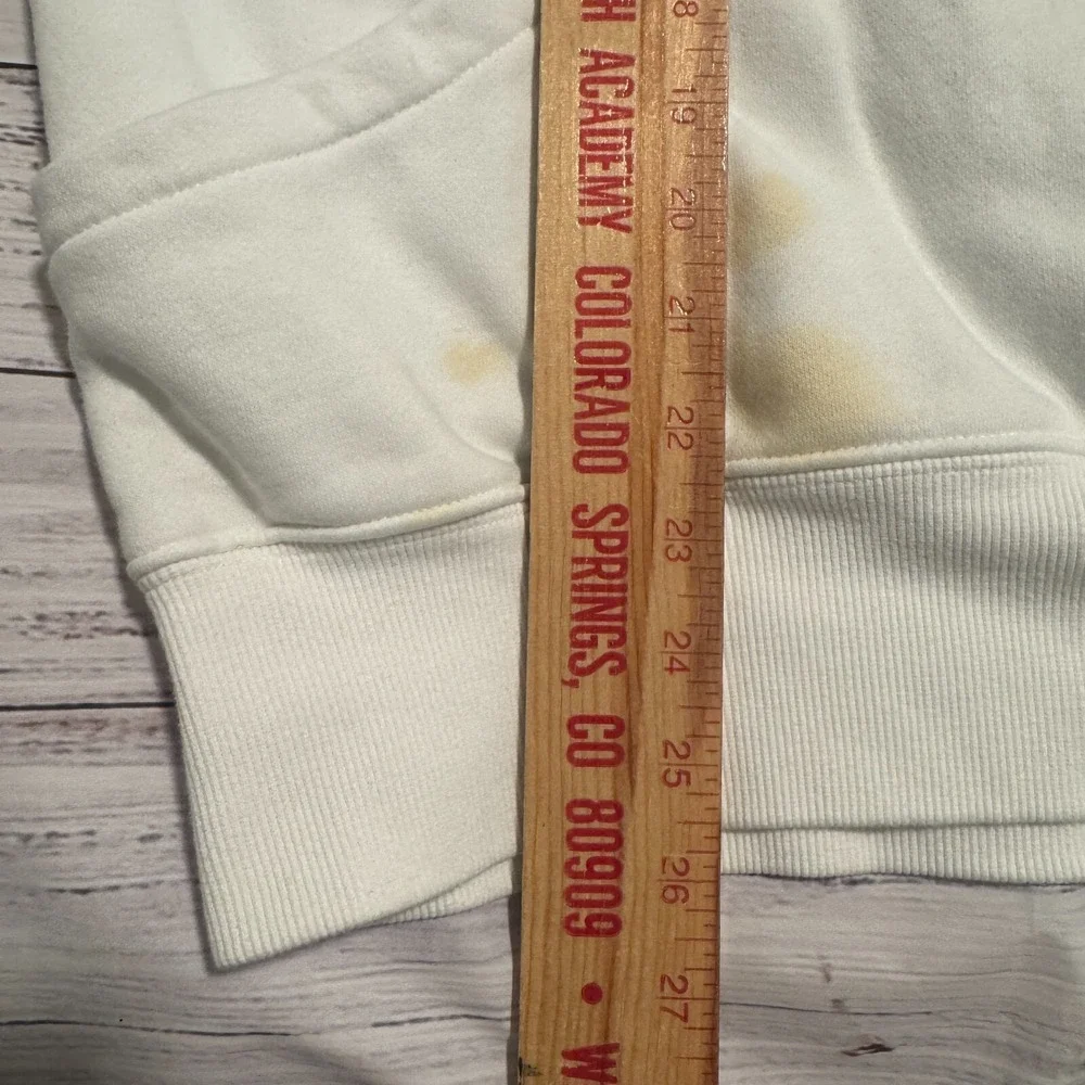 (STAINS)‎ Nike Fleece Pullover Hoodie Sweater White Men's Size Medium